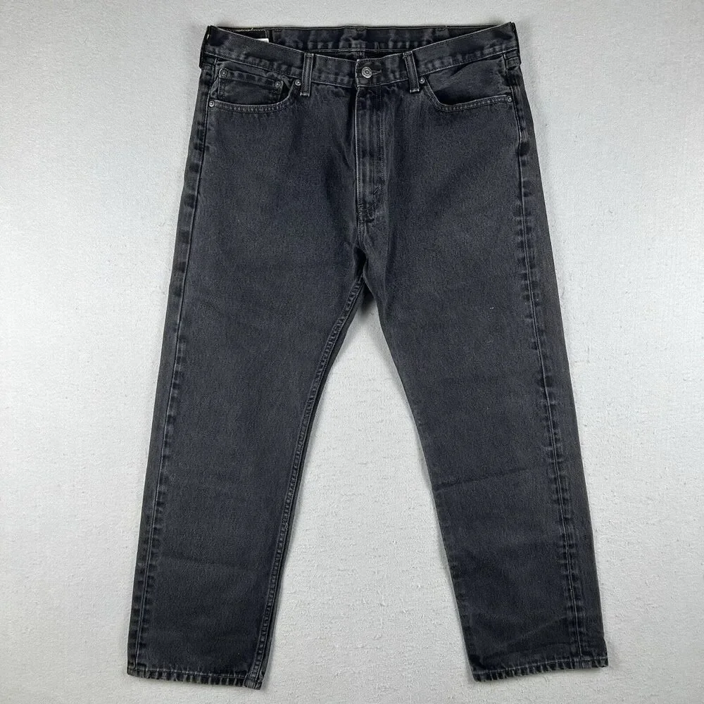 Levi’s 505 Jeans Men’s 40x32 Black Denim Regular‎ Fit Mid Rise Pants